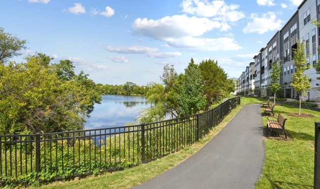 scenic paths in the backyard of your apartment