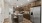 Kitchen with island and bar stool