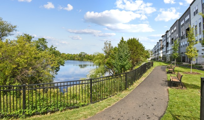 scenic paths in the backyard of your apartment